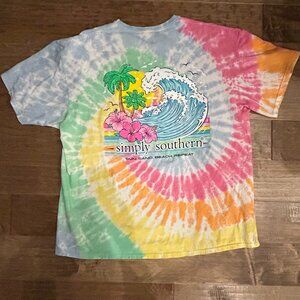 SIMPLY SOUTHERN tie-dye graphic t-shirt (2XL)